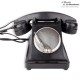 Le Grenier de la Mandoune. Ancien téléphone des PTT France en bakélite noir avec cadran à clapet 1960