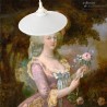 Lustre, abat-jour opaline blanche vintage 24,4 cm. Prêt à installer