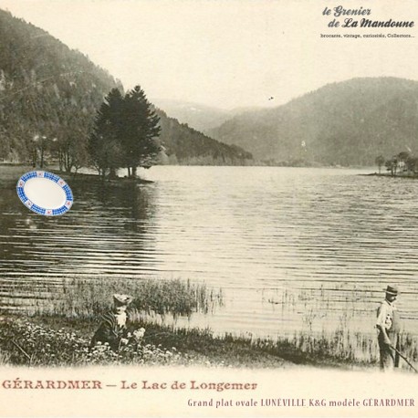 Legrenier de la mandoune. Grand plat ovale LUNÉVILLE K&G modèle GÉRARDMER. French Antique