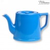 Théière en céramique bleu de cobalt vintage, french antique