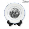 Assiette parlante Creil et Montereau, n°9 thème militaire , L. M & Cie