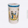 Boîte métal cylindrique faïenceries de Quimper HB HENRIOT 1950/60, Couple de danseurs