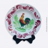 Assiette creuse en céramique de CHOISY le ROI décor central au COQ 1878