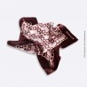 Foulard RODIER Polyester Satin Marron Rose