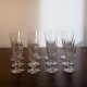 12 verres en crystal, eau, vin et porto, 19ème siècle, taillés main