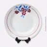 Grand plat rond Badonviller Fenal TUNIS, Demi-Porcelaine, numéroté. 1940