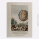 Estampe  La Conquête de l'Espace, les premiers ballons !  1783 - Histoire des ballons. 