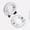 Paire de petites assiettes en céramique de Martres-Tolosane, signé J.M