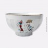 Bol ancien à facettes "Paris. Rencontre au café", porcelaine G.B. Old Bowl