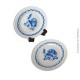 2 assiettes Digoin Sarreguemines modèle Michel (bleu)