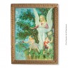 Chromolithographie L'ANGELO CUSTODE - SCHUTZENGEL vers 1900 Encadrée. Guardian Angel vintage