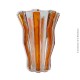 Vase vintage lignes oranges et transparentes