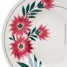 Assiette creuse ancienne en faïence Terre de Fer HBC, Choisy le Roi, modèle FLORÉAL