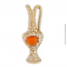 Vase Vallauris en céramique, motif orange