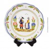Assiette Kéraluc Quimper, décor Bretons, Peint Main