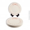 4 assiette SALINS LES BAINS, MADE IN FRANCE. PEINT À LA MAIN