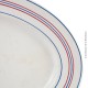Plat ovale CERANORD St AMAND, Made in france, F. décor lignes bleu & rouge. French Antique