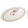Plat ovale PEXONNE, Manufacture de Porcelaine Opaque F.F. Modèle JUILLET B Made in France
