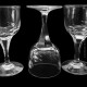 3 verres type bistrot en verre soufflés