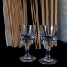 2 petits verres à rinquinquin ou alcool en verre soufflé moulé