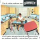 Le Grenier de la Mandoune. Tabouret Formica mint rouge vintage 1950/1960