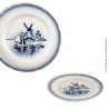 Paire d'assiettes anciennes St Amandinoise St Amand. Décor Delft
