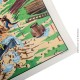 Le Grenier de la Mandoune. Affiche scolaire vintage N° 13 CHEZ LE COIFFEUR & N° 14 CHEZ LE BOULANGER - V. 2 - Éditions M.D.I
