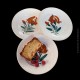 3 Anciennes assiettes dessert Faïencerie Nouvelle GIVORS FRANCE  Fleur peinte à la main