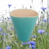 Vase PL France céramique vintage V- 83, couleur verre d'eau