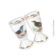 Paire de Mazagrand porcelaine de luxe F D France, décor oiseaux