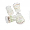 Lot de 4 petits verres granités vert & or vintage année 60