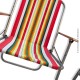 Le Grenier de la Mandoune. Paire de chaises pliante de camping, tissu d’origine à rayures, vintage
