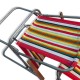 Le Grenier de la Mandoune. Paire de chaises pliante de camping, tissu d’origine à rayures, vintage