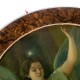 Le Grenier de la Mandoune. Chromolithographie  l'Ange gardien vers 1900, sous verre , encadrement ovale, 46 x 36 cm