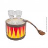 2 petits verres anciens de type "Bistrot". Pour whisky, punch, armagnac, cognac,...