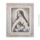 Le Grenier de la Mandoune. Ancienne photographie d'allégorie de la Sainte Vierge, cadre bois vitré