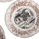 Le Grenier de la Mandoune. Lot de 4 assiettes parlantes Choisy Hautin Boulenger Militaires. French Antique