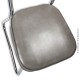 Chaise de bureau industrielle, métal et assise en skaï gris