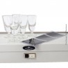 5 petits verres à alcool en verre soufflé moulé, début 20ème siècle