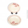 Lot de 4 assiettes creuses St Amandinois, St Amand n°2502. Made in France