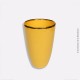 Ancien Gorbon Vase en céramique jaune liseré or