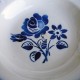 6 assiettes creuses badonviller 86, motif fleurs bleues (pivoines). French Antique