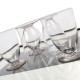 5 verres à vin en verre soufflé moulé, début 20ème siècle