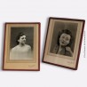 2 Cadres photo des années 40/50 avec photo argentique signé Jaubert
