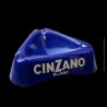 Cendrier Cinzano verre de lait bleu Vintage