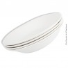 4 assiettes calottes blanches, St Amandinoise, St Amand, French Antique