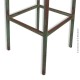Ancien Tabouret haut d'atelier en métal assise recouverte de skai vert