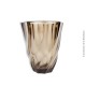 Le Grenier de la Mandoune. Vase vintage en verre marron 70's. France