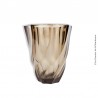 Vase vintage en verre marron 70's. France