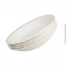 4 Assiettes calottes Blanches Gien France. 1960 - 1971